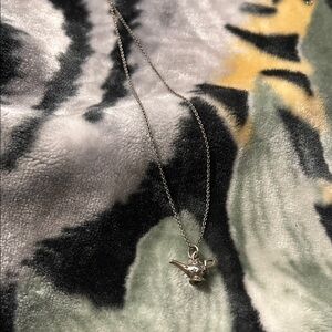 Silver Teapot Pendant Necklace